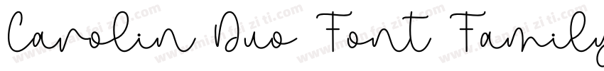 Carolin Duo Font Family字体转换